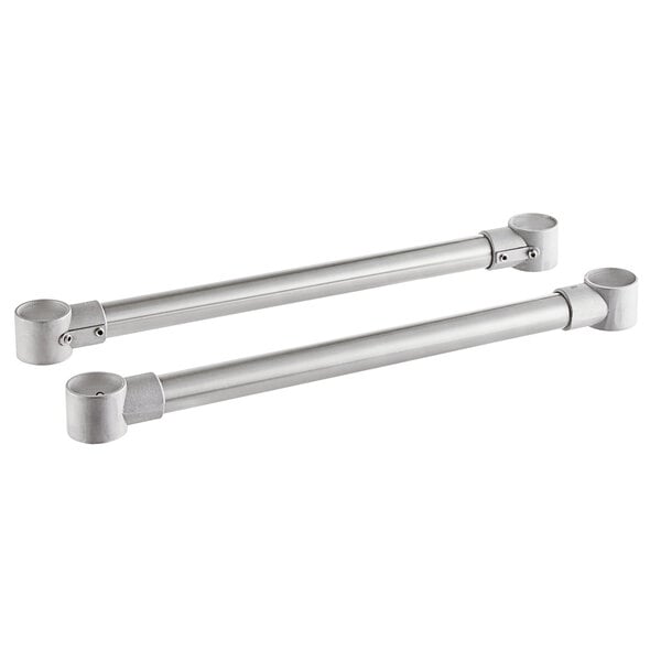 Two Regency stainless steel side sink cross braces.