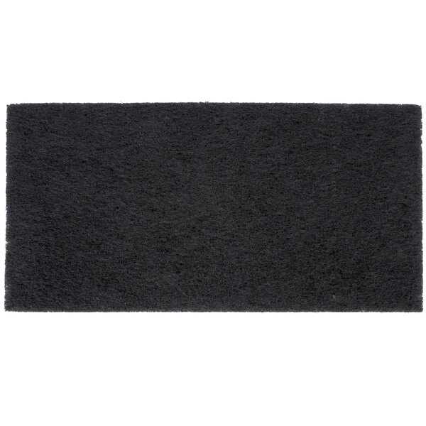 A black rectangular 3M stripping pad with white background.