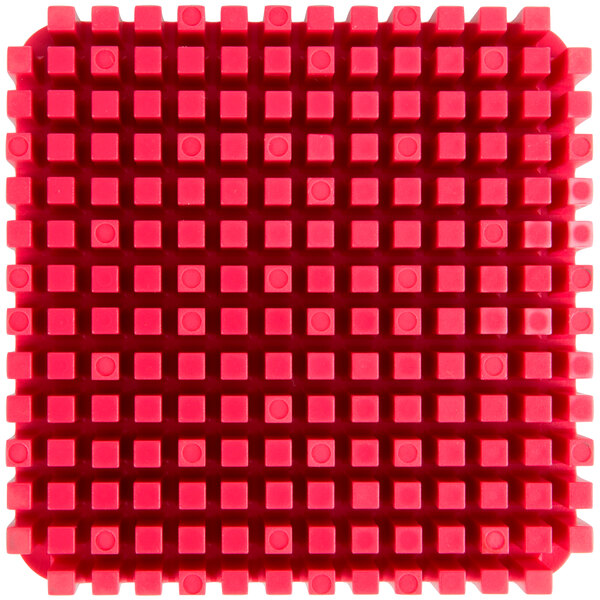 A red square with squares on it.