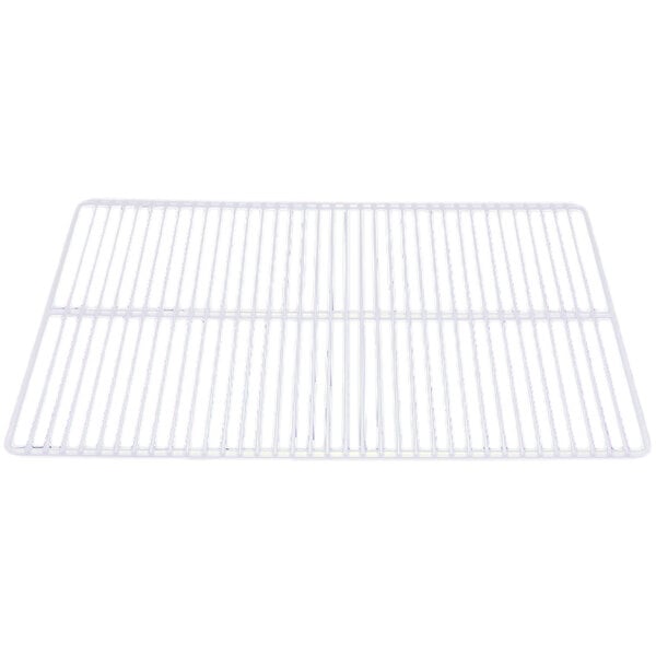 A white coated metal grid for a True half shelf.