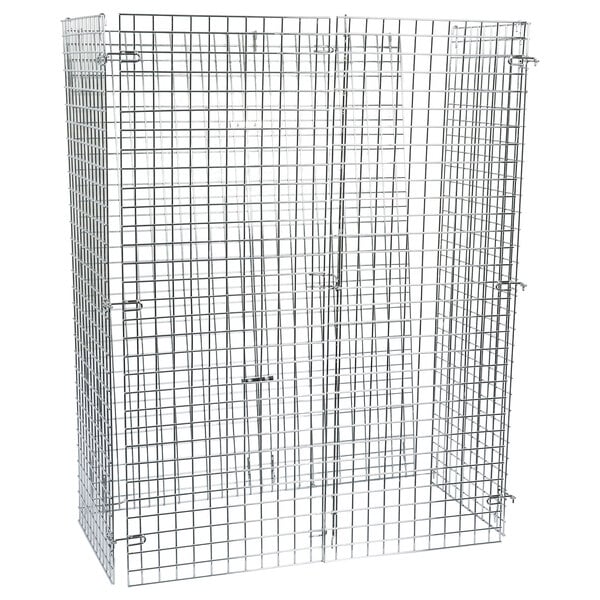 A Regency wire mesh security cage with two doors.