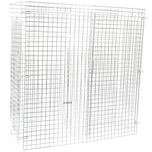 A Regency chrome wire security cage with doors.