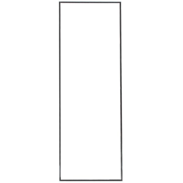 A rectangular black door gasket with a white background.