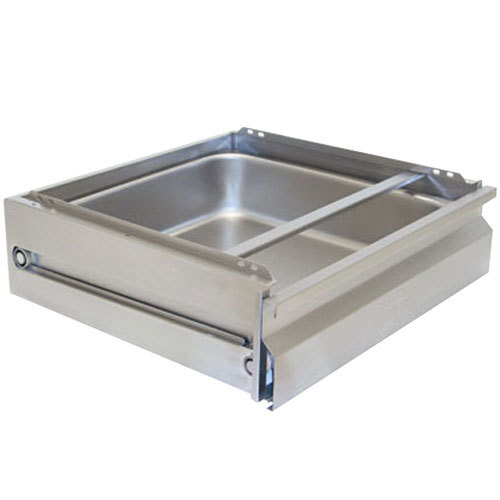 An Advance Tabco stainless steel drawer unit with a handle.