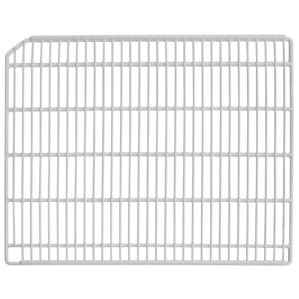 A Turbo Air white coated wire shelf with a grid pattern.