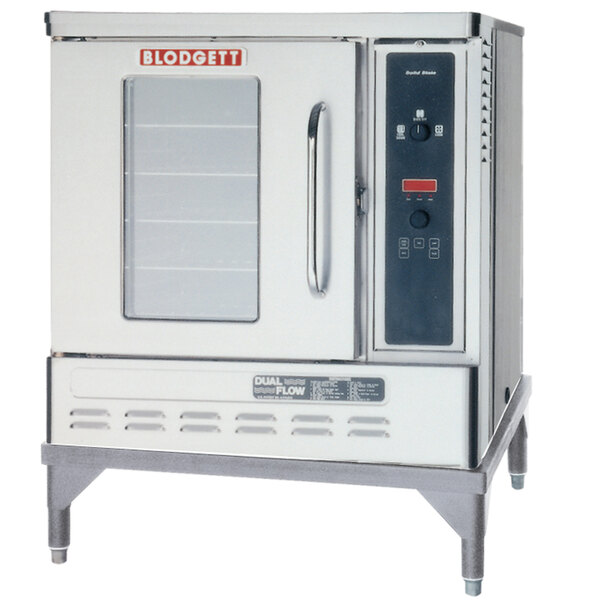 A white Blodgett half size convection oven with a door.