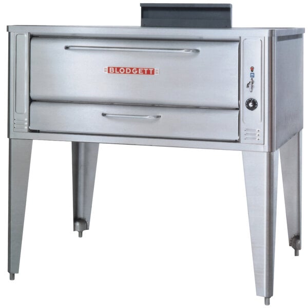 A stainless steel Blodgett pizza deck oven with a drawer.