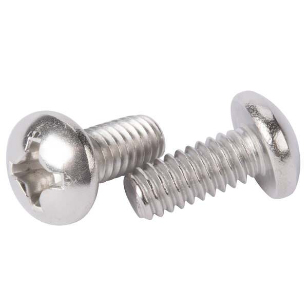 Two stainless steel screws for a Garde Standard Duty Manual Can Opener.