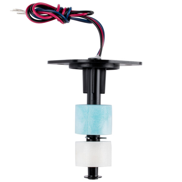 A black and blue Hoshizaki float switch with wires.