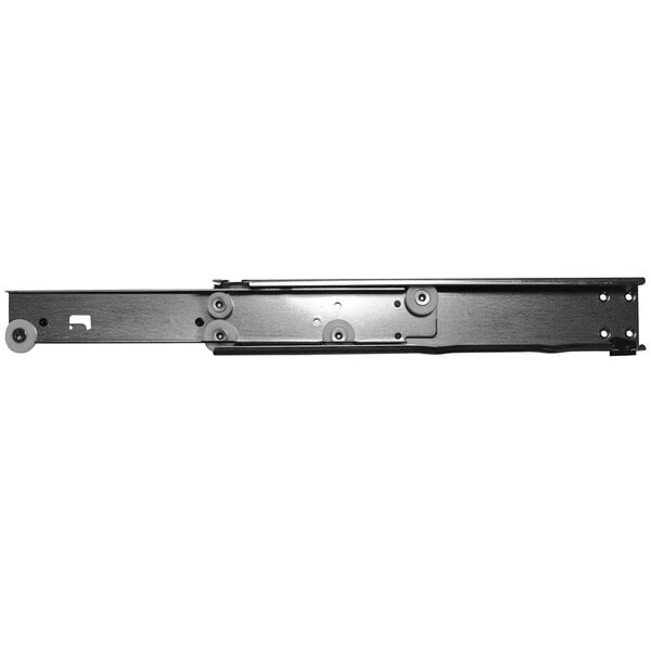 A black metal Turbo Air right drawer rail assembly with screws.
