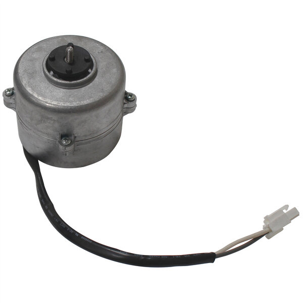 A Turbo Air condenser fan motor with wires and a wire harness.