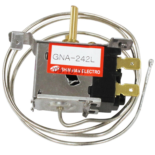 A Turbo Air GNA-242L thermostat with a wire attached.