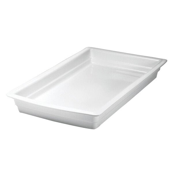 A white rectangular container with a lid.