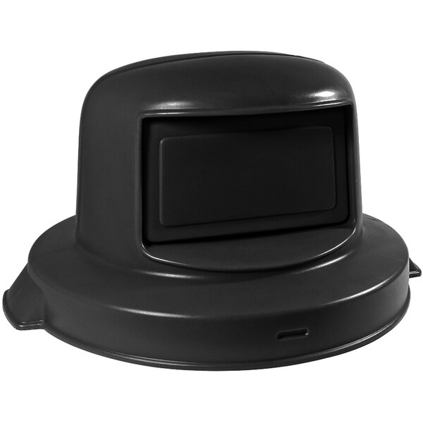 55 Gallon Black Dome Top Trash Can Lid