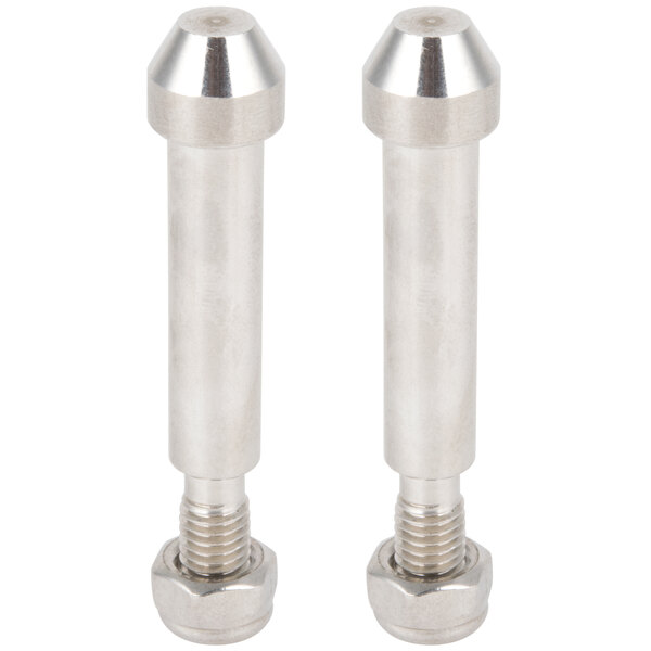Two stainless steel lock pins with threaded nuts.