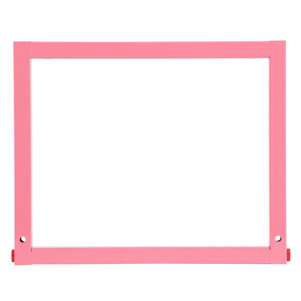 A pink Carnival King wheel frame with holes.