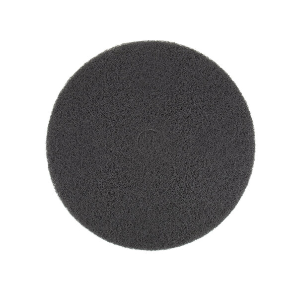 A black circular Scrubble by ACS stripping floor pad.
