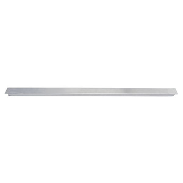 A True 925453 long metal divider bar with white background.