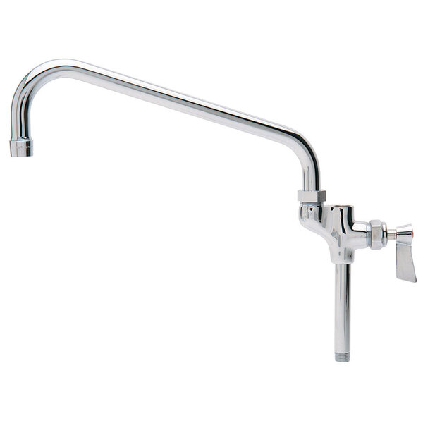 A chrome Fisher add-on faucet with a long lever.