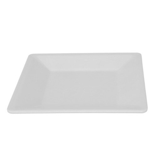 A white square Thunder Group Passion plate.