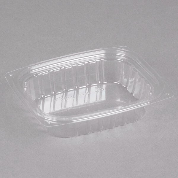 A Dart clear plastic rectangular container.