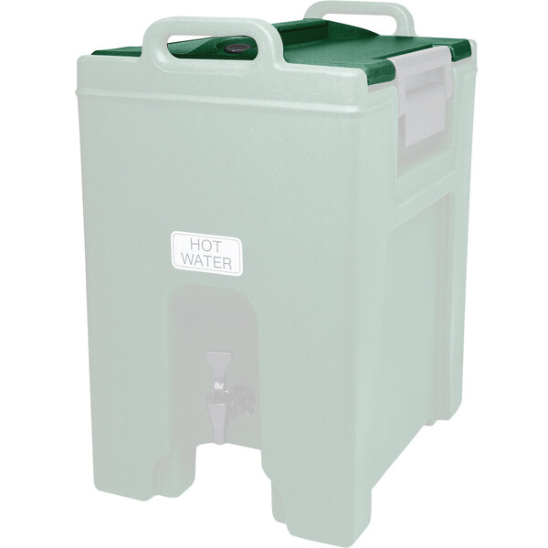 A Kentucky green plastic Camtainer lid.