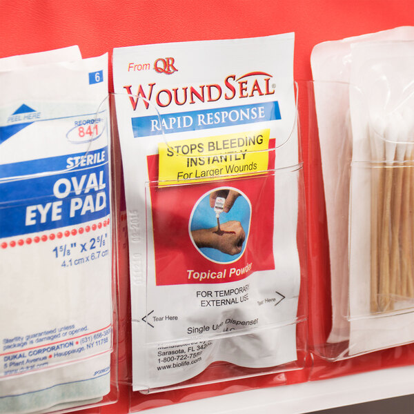 A close-up of a Medique WoundSeal packet.