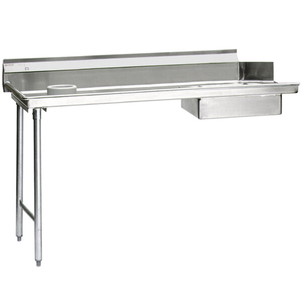 A stainless steel Eagle Group dishtable with a drawer.
