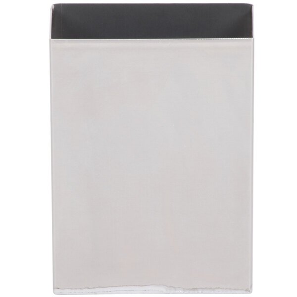 A white rectangular box with a black top containing Polar Temp aluminum freeze cans.