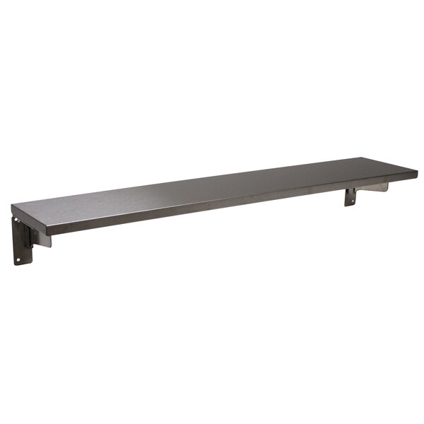 A metal tray slide with drop-down brackets for a table.