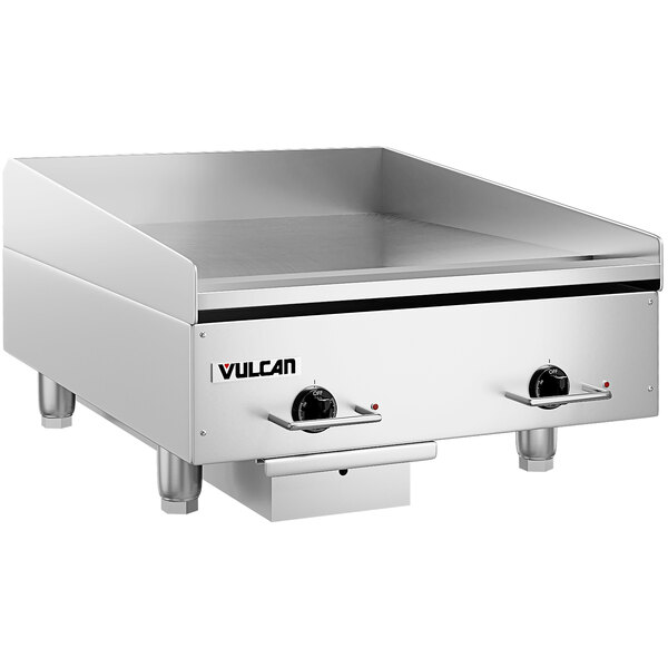 A stainless steel Vulcan countertop electric griddle.