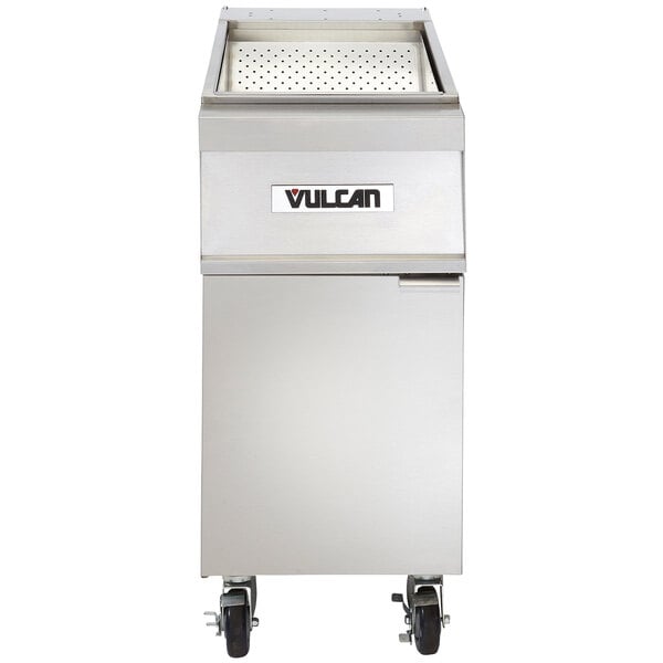 A Vulcan VX15 Frymate fry dump station with a large stainless steel container.