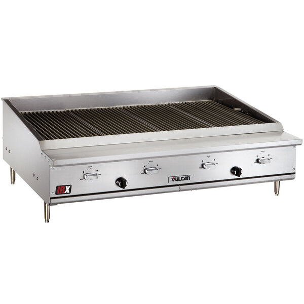 A Vulcan VTEC48 infrared charbroiler on a counter.