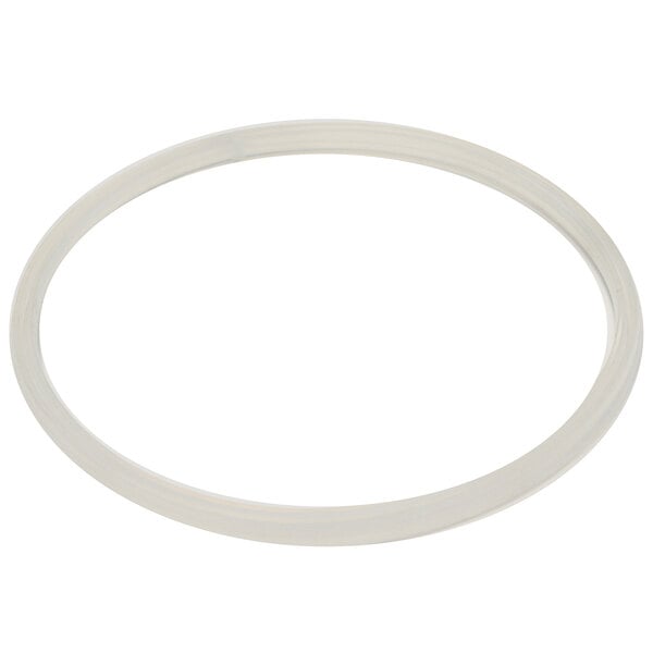 A white circle with a white background.
