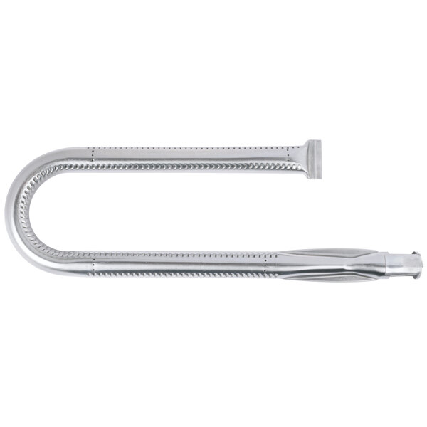 A silver curved Cooking Performance Group burner tube.