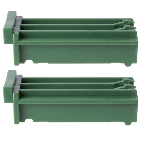 Two green Garde plastic inserts for standard duty can openers.