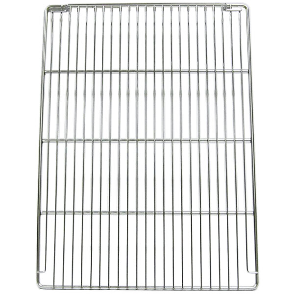 A Turbo Air stainless steel wire shelf with a metal grid.