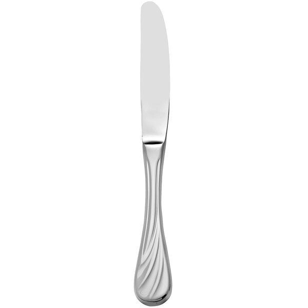 A Libbey stainless steel dinner knife with a hollow handle.