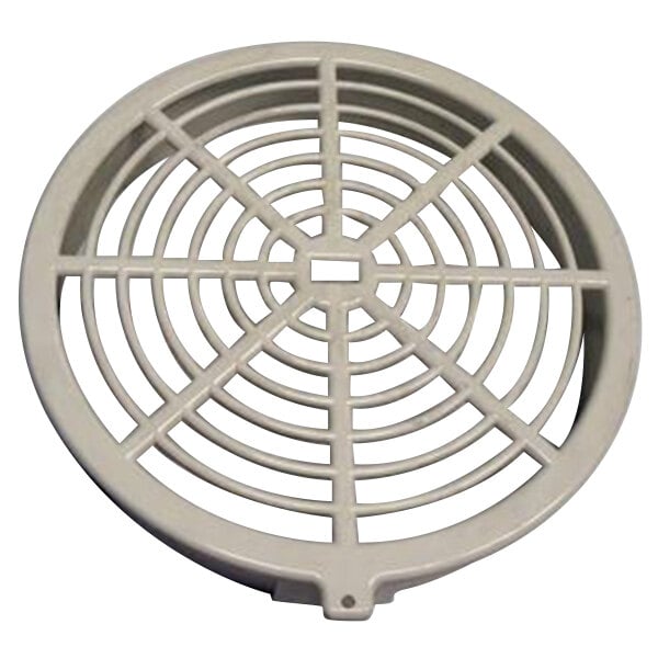 A white circular True evaporator fan blade cover with a circular grid.