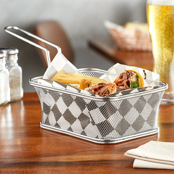 Clipper Mill by GET 4-818610 8" x 6" x 5" Stainless Steel Party Size Serving Fry Basket