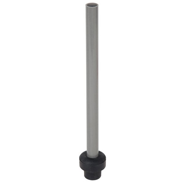 An American Metalcraft grey overflow pipe with black rubber.