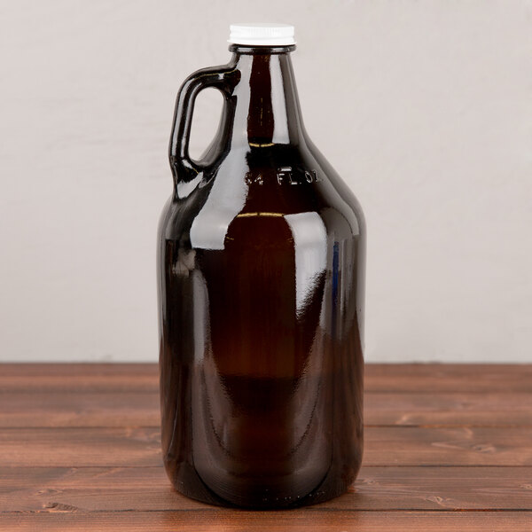 Libbey 70217 64 oz. Amber Growler