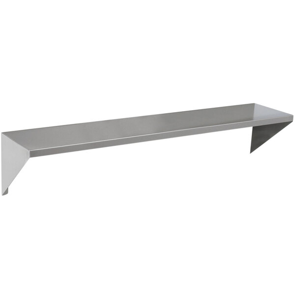 A stainless steel Crown Verity removable front shelf for a grill.