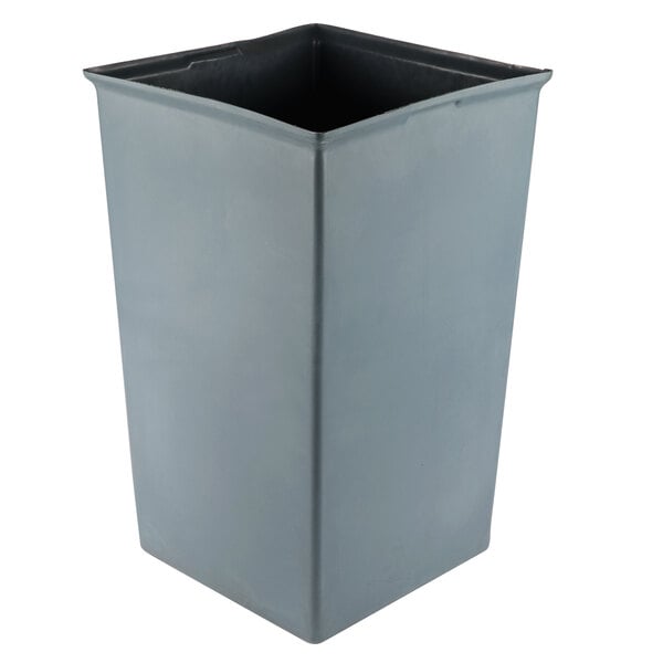 A grey square Rubbermaid plastic liner.