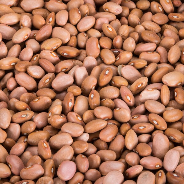A close up of a pile of dried pink beans.