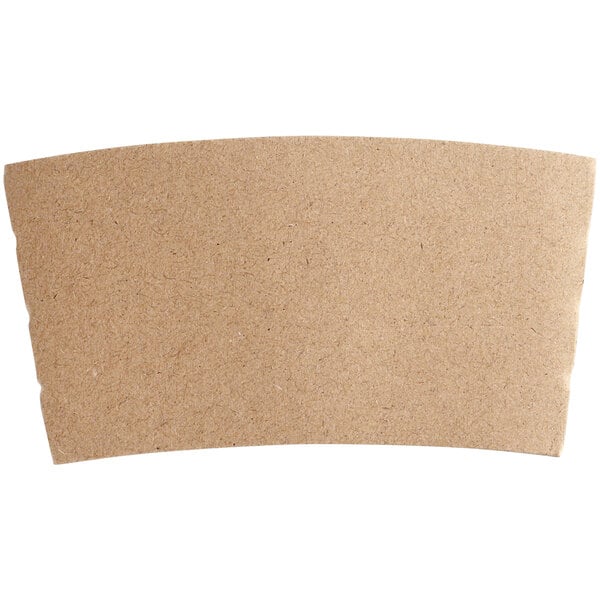 A brown EcoChoice coffee cup sleeve on a white background.