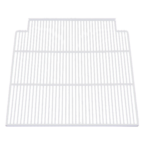 A white metal grid with vertical lines.
