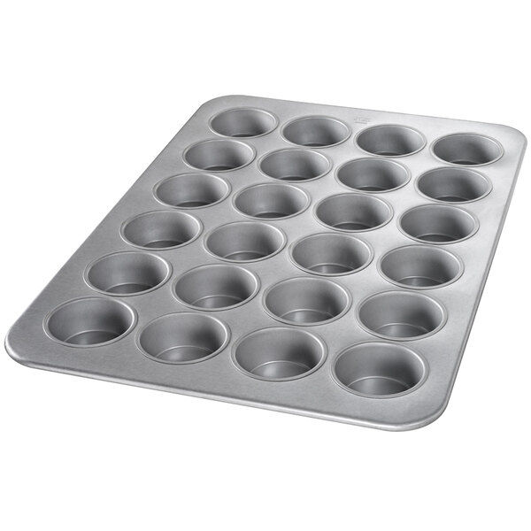 A Chicago Metallic jumbo muffin pan with 24 holes.