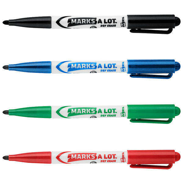 A box of 24 Avery Marks-A-Lot dry erase markers in assorted colors.