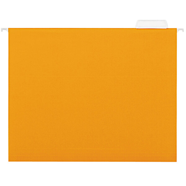 A white UNV14122 letter size hanging file folder with a white clip.